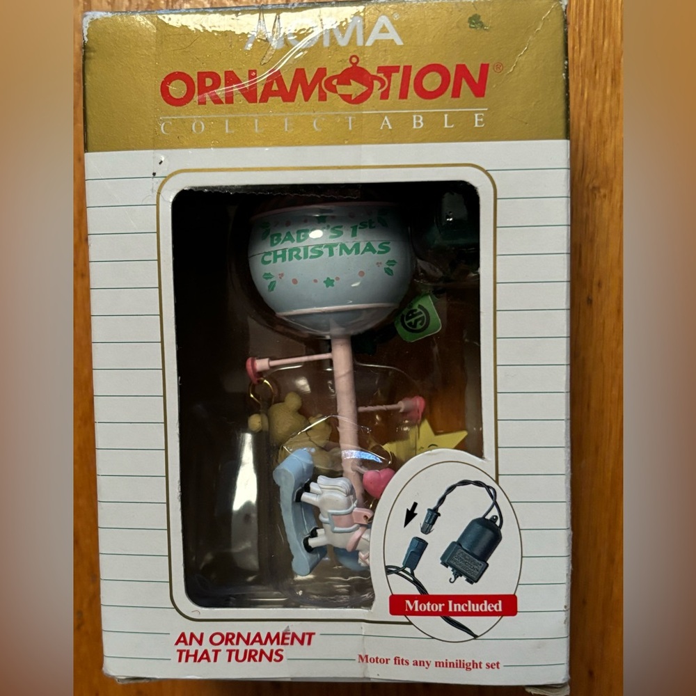 90s NOMA with Ornamotion BABYS 1ST CHRISTMAS MOBILE with Motor